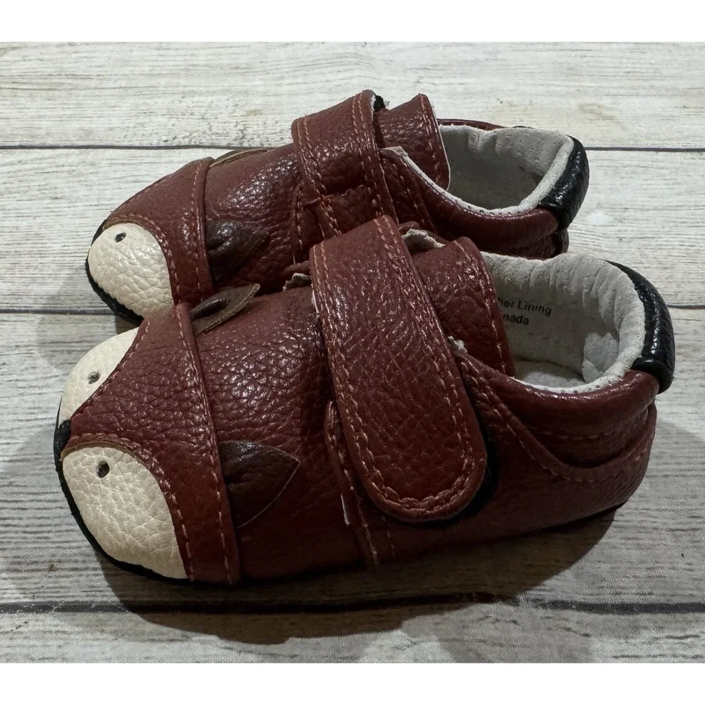 Adorable Jack and Lily Leather Baby Shoes My Mocs Fox Foxes EXCELLENT